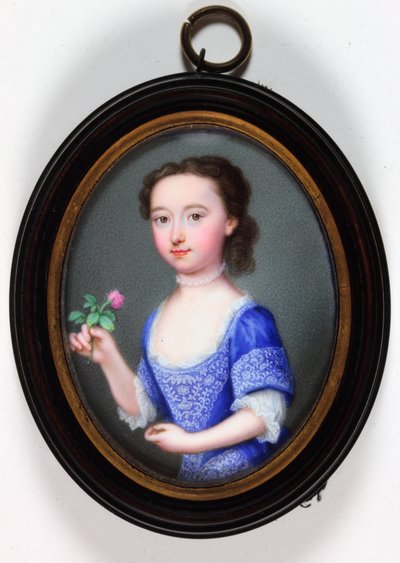 Lady Elizabeth Cavendish Bentinck, později markýza z Bath (smalt) od Christian Friedrich Zincke