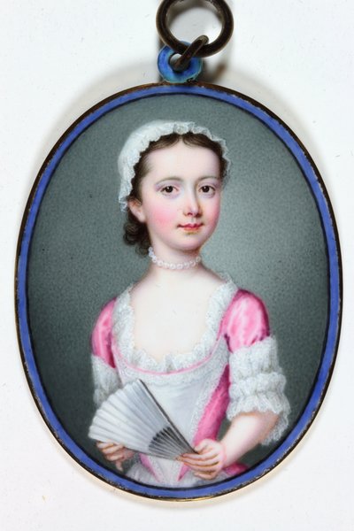 Lady Henrietta Cavendish Bentinck, pozdější hraběnka ze Stamfordu, 1741 (smalt) od Christian Friedrich Zincke