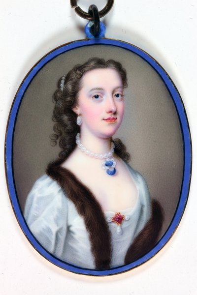 Lady Margaret Cavendish-Holles-Harley, vévodkyně z Portlandu (smalt) od Christian Friedrich Zincke