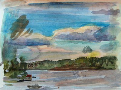 Souostroví 4, 2010 (akvarel) od Christian Furr