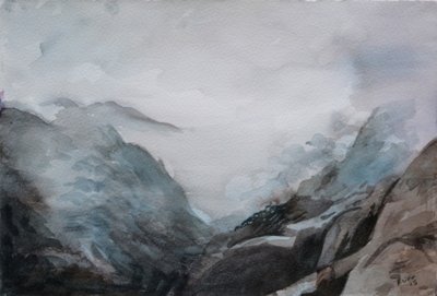Pavilon mraků, 2015 (akvarel na papíře) od Christian Furr