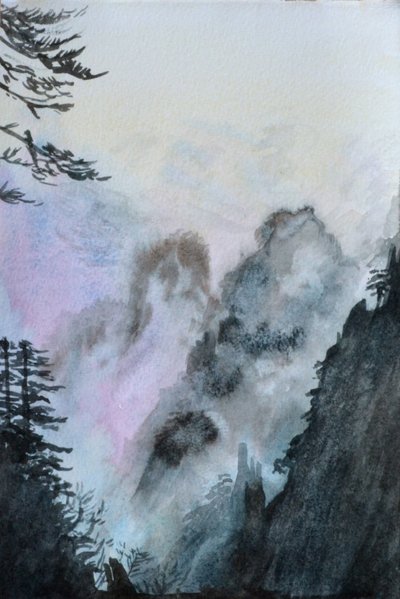 Začínáme věřit (růžová), 2015 (akvarel na papíře) od Christian Furr
