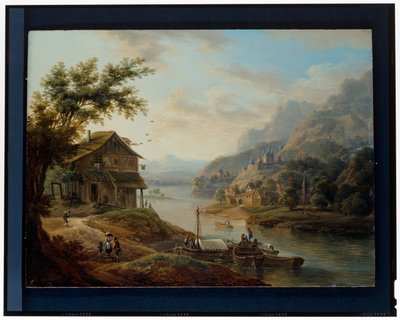 Kaksi Reinin maisemaa od Christian Georg II Schutz or Schuz