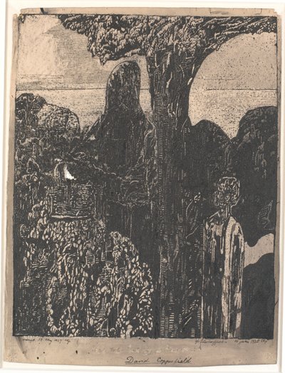 Navštěvuje svou tetu, slečnu Betsey Trotwood, Dover. od Christian Kongstad Petersen
