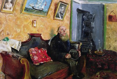 Kondolenční návštěva (olej na plátně) od Christian Krohg
