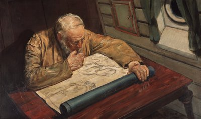 In The Chart House (malba) od Christian Krohg