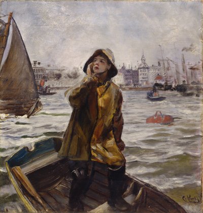 Pilot chlapec, Bergens Bay od Christian Krohg