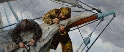Útes v plachtách od Christian Krohg