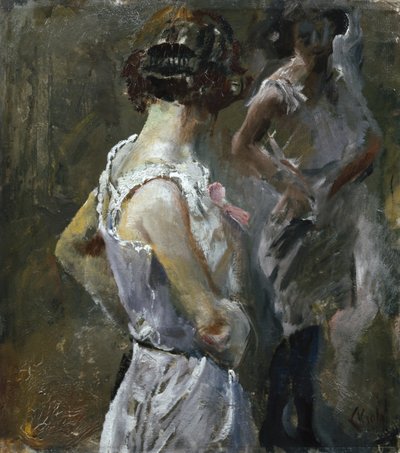 Toaleta (olej na plátně) od Christian Krohg