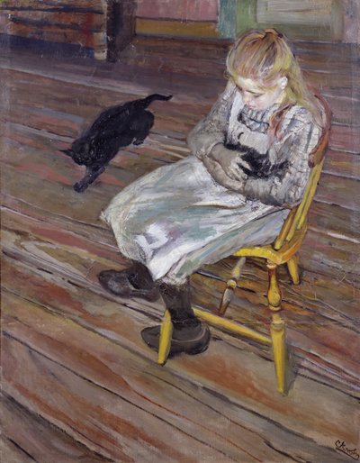 Dívka s kočkami od Christian Krohg