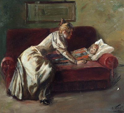 Nemocné dítě (obraz) od Christian Krohg
