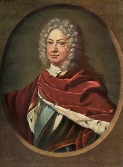 král Jiří I. Velké Británie od Christian Le Blon