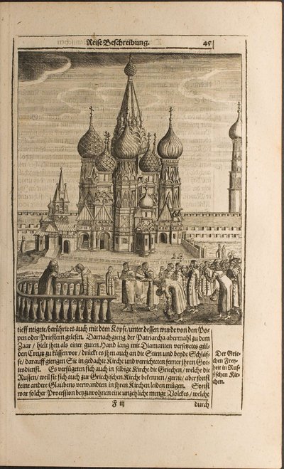 Moskva ilustrace z Cesty k velkému vévodovi pižmovému a perskému králi od Adama Oley od Christian Lorenzen Rothgiesser