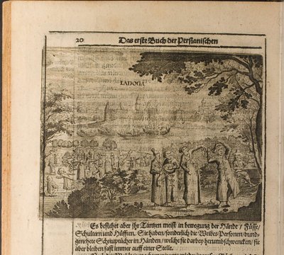 Pevnost Staraya Ladoga Ilustrace z Cesty k velkému vévodovi z Muscovy a králi od Christian Lorenzen Rothgiesser