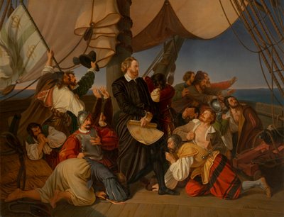 Columbus objevuje pobřeží Ameriky, 1846 od Christian Ruben