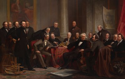Muži pokroku, 1862. od Christian Schussele