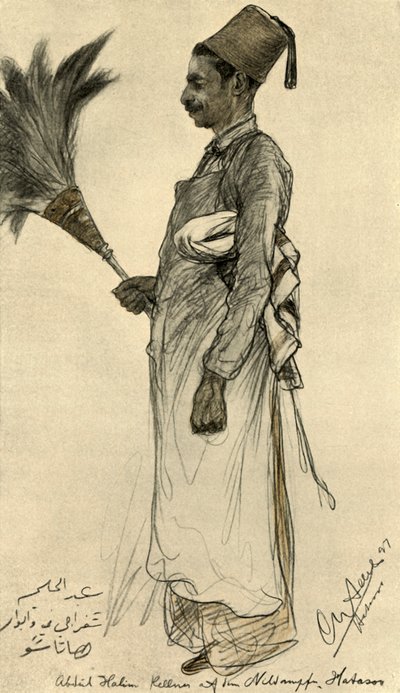 Abdul Halim, číšník na parníku „Hatasoo“, Egypt, 1898. od Christian Wilhelm Allers