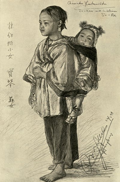 Bo-Kam a So-Ne - Čínské dívky, Hong Kong, 1898. od Christian Wilhelm Allers