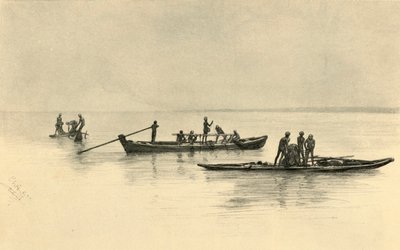 Rybářské lodě, Cejlon, 1898. od Christian Wilhelm Allers