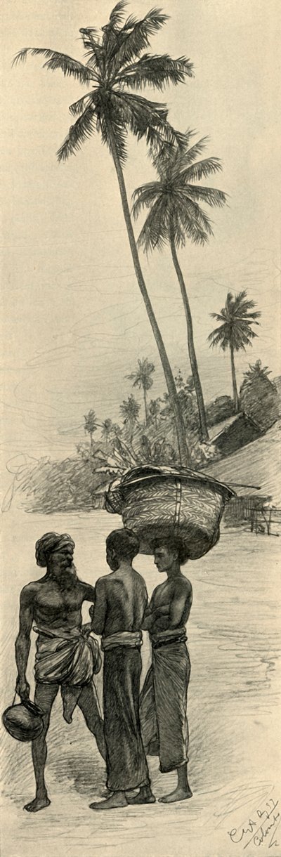 Skupina mužů, Colombo, Ceylon, 1898. od Christian Wilhelm Allers
