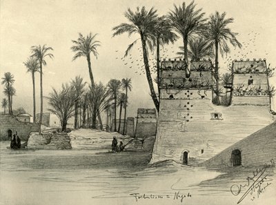 Domy v Nagadě, Egypt, 1898. od Christian Wilhelm Allers