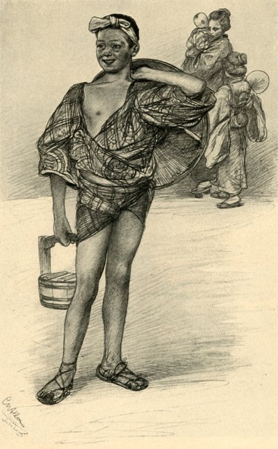 Japonský chlapec, 1898. od Christian Wilhelm Allers