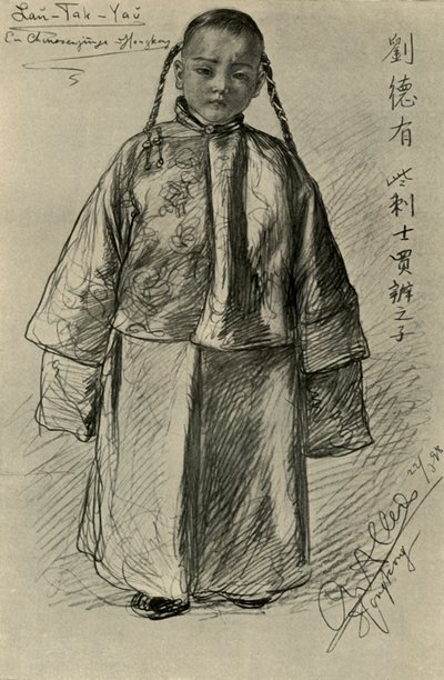 Lan-Tak-Yau - čínský chlapec, Hong Kong, 1898. od Christian Wilhelm Allers