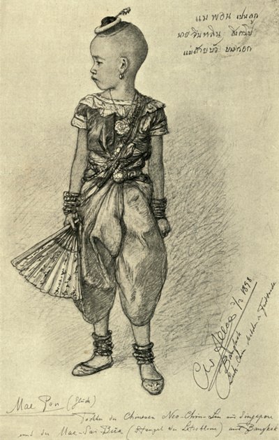Mae Pon - Čínská dívka, Bangkok, 1898. od Christian Wilhelm Allers