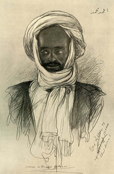 Muž na palubě parníku „Hatasoo“, Egypt, 1898. od Christian Wilhelm Allers