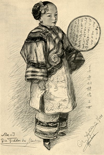 Me-J - dcera mandarinky, Hankow, Čína, 1898. od Christian Wilhelm Allers