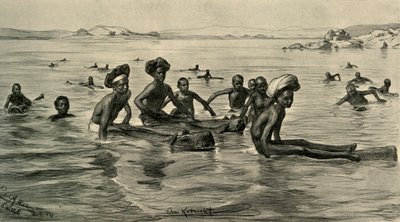 Muži v řece Nil u prvního kataraktu, Egypt, 1898. od Christian Wilhelm Allers