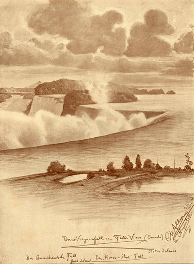 Niagarské vodopády z Falls View, Kanada, 1898. od Christian Wilhelm Allers