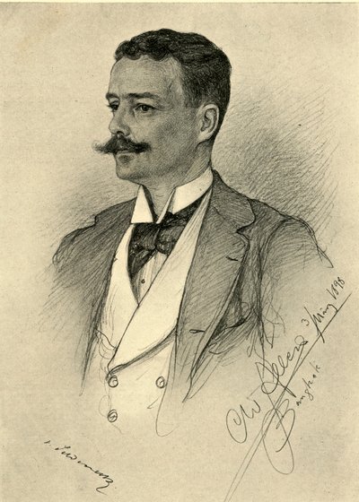 Portrét muže, Bangkok, 1898. od Christian Wilhelm Allers
