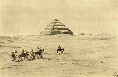 Džoserova pyramida v Sakkáře poblíž Káhiry, Egypt, 1898. od Christian Wilhelm Allers