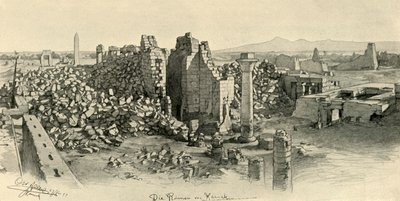 Zničené chrámy v Karnaku, Egypt, 1898. od Christian Wilhelm Allers