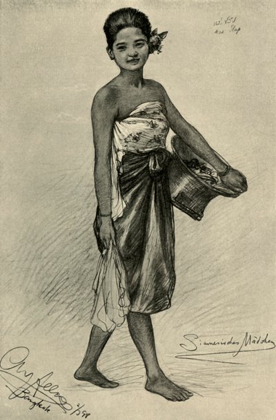 Siamská dívka, Bangkok, 1898. od Christian Wilhelm Allers
