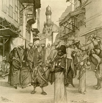 Ulice v Káhiře, 1898. od Christian Wilhelm Allers