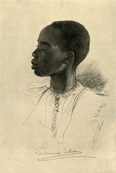 Súdánský voják, Egypt, 1898. od Christian Wilhelm Allers