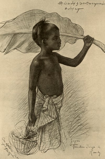 Tamilský chlapec, Kandy, Ceylon, 1898. od Christian Wilhelm Allers