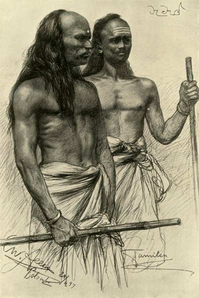 Tamil muži, Colombo, Ceylon, 1898. od Christian Wilhelm Allers