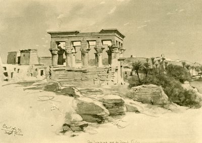 Chrám Isis a Trajanův kiosek na ostrově Philae, Egypt, 1898. od Christian Wilhelm Allers