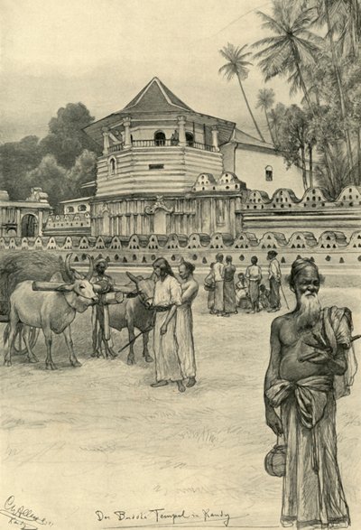 Chrám zubu, Kandy, Cejlon, 1898. od Christian Wilhelm Allers