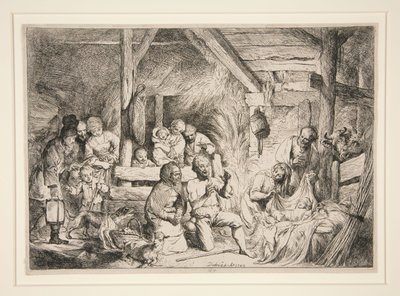 Klanění pastýřů od Christian Wilhelm Ernst Dietrich