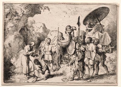 Jáhen Filip křtí eunucha od Christian Wilhelm Ernst Dietrich