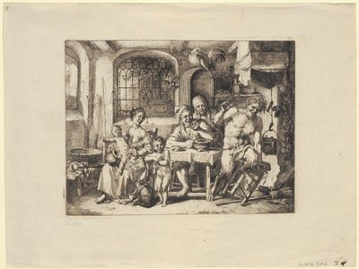 Satyr u sedláka od Christian Wilhelm Ernst Dietrich