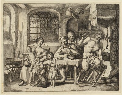 Satyr u sedláka od Christian Wilhelm Ernst Dietrich