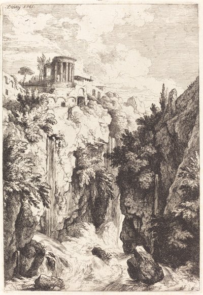 Chrám Sibyly, Tivoli od Christian Wilhelm Ernst Dietrich