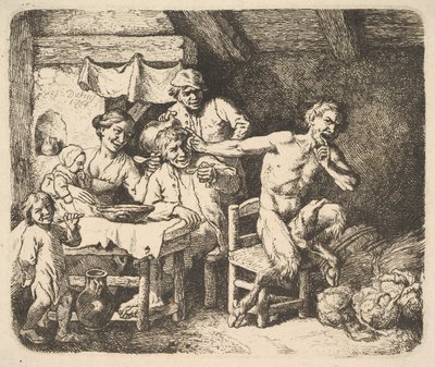 Satyr a rolník, 1764. od Christian Wilhelm Ernst Dietrich