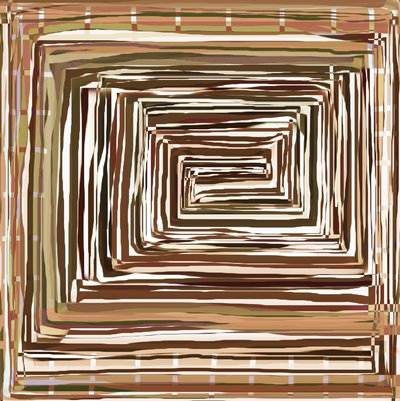 Zemitá spirálová geometrie od Christina Sillen