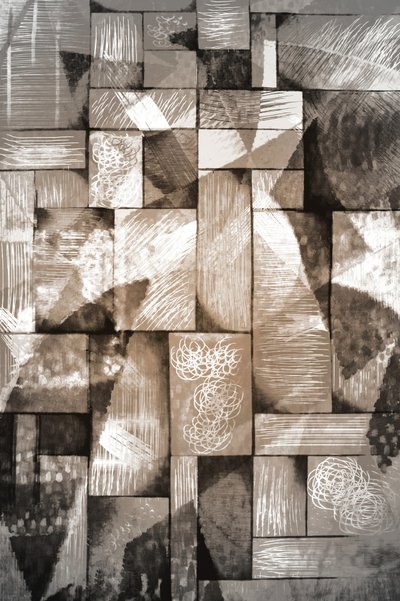 Geometrické vrstvy v sépii od Christina Sillen